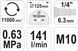 Шліфмашина пневматична, кутова для диска &Oslash;= 125 мм, М10, сполуч, &Oslash;= 1/4", 6,3 Bar, 141 л/хв, YT-09675 YATO YT-09675 фото 4