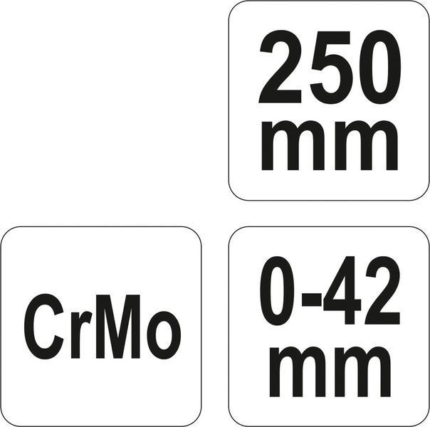 Клещи зажимни Cr-Mo, l= 250 мм, Ra= 0-42 мм, YT-2476 YATO YT-2476 фото