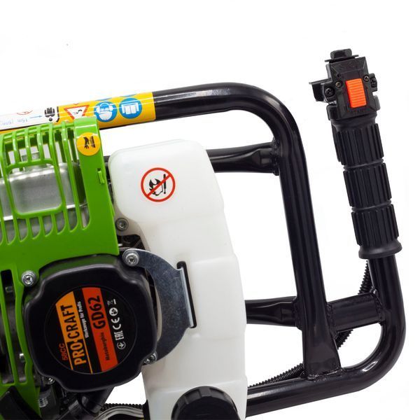 Бензобур Procraft PROFESSIONAL GD62 (2-х тактний двигун, зручна ручка, система легкого запуску), БЕЗ БУРОВОЇ НАСАДКИ GD62 фото
