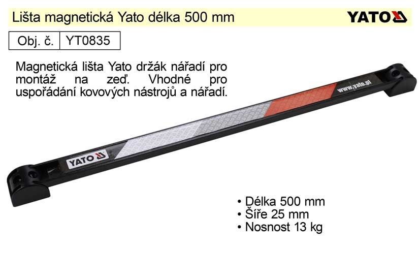 Рейка магнитно инструмента, L = 500 мм, YT-0835 YATO YT-0835 фото