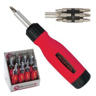 Отвертка реверсионная с комплектом насадок 12ед (VT-1003 Intertool) VT-1003 фото