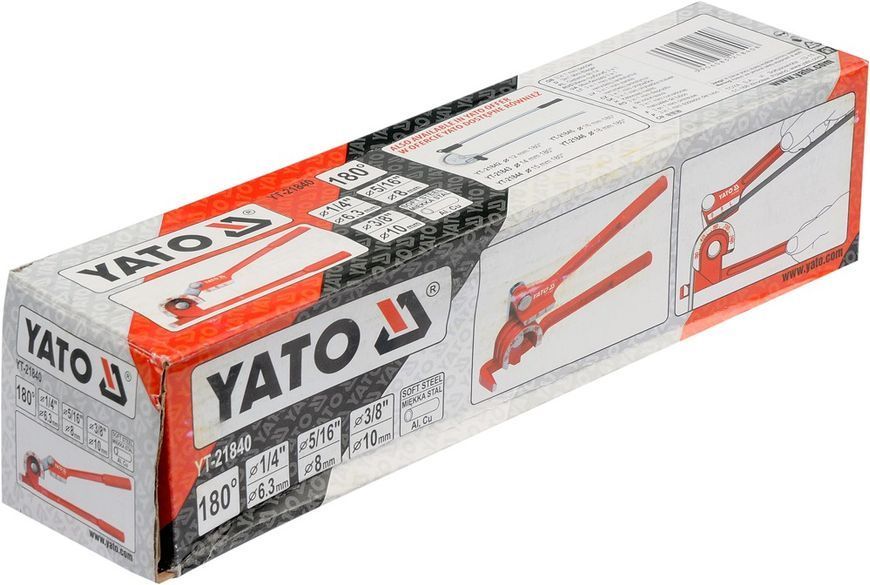 Трубогин "MINI" 3 в 1 ?= 1/4" 5/16" 3/8" 0&deg;>180&deg;, алюміній /мідь, YT-21840 YATO YT-21840 фото