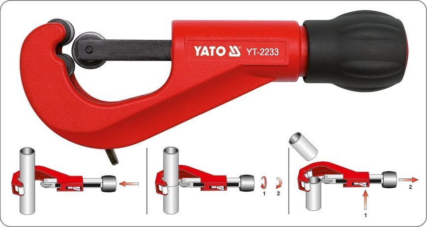 Труборез для труб &Oslash; 1/4 "-7/4", &Oslash; = 6-45 мм, алюминий / медь / пластик., YT-2233 YATO YT-2233 фото