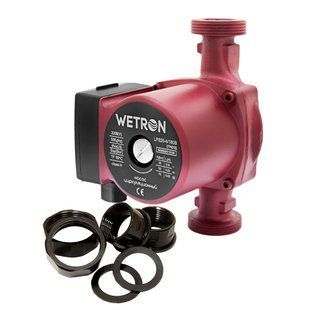 Насос циркуляц 75Вт Hmax 4м Qmax 40л/хв &Oslash;1&frac12;" 180мм бордо + гайки &Oslash;1", WETRON 774212 774212 фото