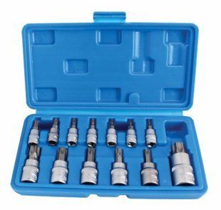 Набор насадок TORX с отверстием со вставками 13ед. (T8-T70, 1/4, 3/8, 1/2), SATRA S-A13WT S-A13WT фото