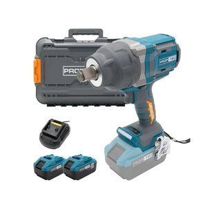 Акумуляторний гайковерт PROFI-TEC PPTW20020 (20 В, безщітковий двигун, 1500 Нм, хвостовик 3/4&Prime;) 2&times;PT2080EP (8.0 Aг), швидкозарядний пристрій QBCD20/4 quick (4.0 А), кейс PPTW20020 фото