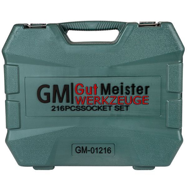 Універсальний набір інструментів 1/4-3/8-1/2" DR 216 од., GM-01216 Gut Meister GM-01216 фото