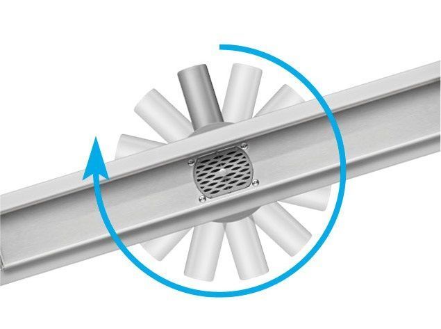 Трап підлоговий зливний з нержавіючої сталі "ROTARY" 90x 4х 5 см, обертовий сифон, 75349 FALA 75349 фото