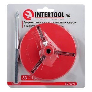 Тримач для корончатих свердел 103 мм, з центруючим свердлом., SD-0399 INTERTOOL SD-0399 фото