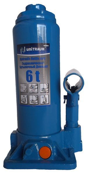 Домкрат пляшковий гідравлічний 6T, UN90604 Unitraum UN90604 фото