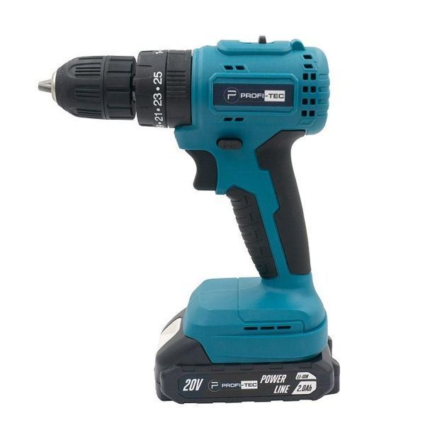 Акумуляторний шуруповерт PROFI-TEC PCD3520BL POWERLine (2&times;PT2020MP (2.0 Аг), зарядний пристрій) PCD3520BL фото