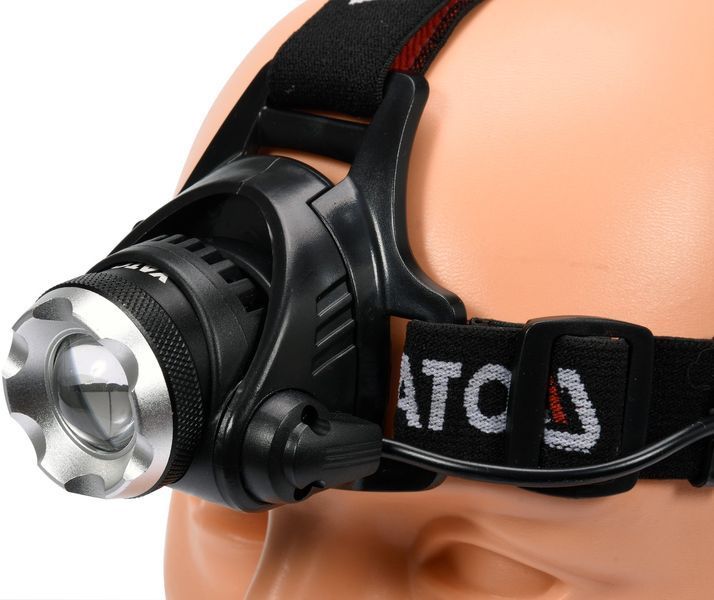 Ліхтар світлодіодний XM-L2 CREE на чоло, 3 режими, Р= 10 Вт, Ф= 450 lm, живл.- 4х АА батареї, YT-08591 YATO YT-08591 фото