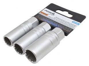 Набор свечных головок ASTA 14/16/18 мм 3/8&Prime; 3 шт. ASTA A-3SP38 A-3SP38 фото