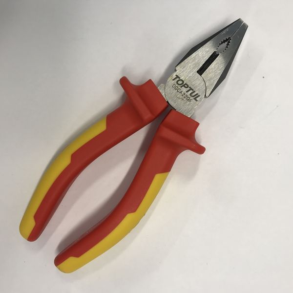 Плоскогубці 6" 1000V VDE chrome molybdenum TOPTUL DGCA2206 DGCA2206 фото
