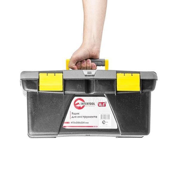 Ящик для інструментів 18.5" 472*250*224мм, BX-0318 INTERTOOL BX-0318 фото