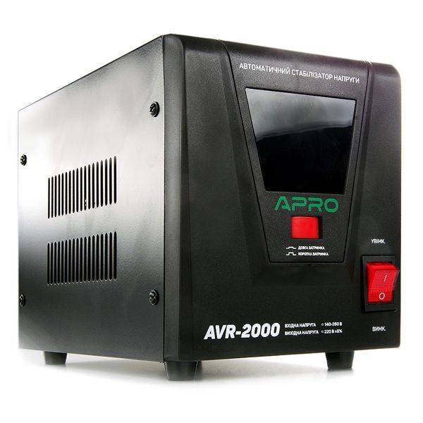 Стабілізатор напруги релейний AVR-2000, 1600Вт APRO 852020 852020 фото