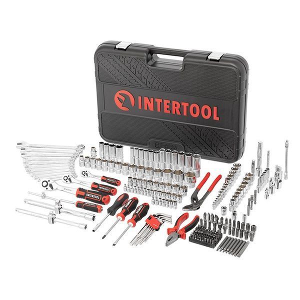 Набор инструментов 1/2" & 3/8" & 1/4", 233ед., Cr-V STORM, ET-8233 INTERTOOL ET-8233 фото