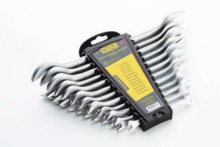 Набір ключів комбінованих CrV 6-23, 24x27, 25х28, 30х32мм (12шт), СИЛА 201237 201237 фото