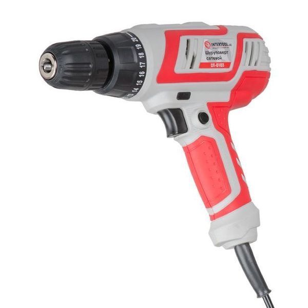 Шуруповерт 280Вт, 220В, 0-750об/мин, 1.0-10мм, реверс (DT-0103 Intertool) DT-0103 фото