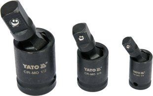 Карданы ударные квадрати- 1/2 ", 3/8", 1/4 ", 3 шт, YT-10643 YATO YT-10643 фото