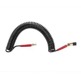 Шланг BLACK M-Flex 5.5х8мм, 10м спиральный полиуретановый c поворотным шарниром, латунными быстроразъемными соединениями STORM, PT-1790 INTERTOOL PT-1790 фото