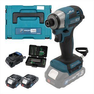 Акумуляторний імпульсний гвинтоверт PROFI-TEC PID1820BL POWERLine (набір біт, 2&times;PT2020MP (2.0 Аг), зарядний пристрій) PID1820BL-2-2 фото