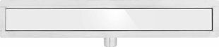 Трап напольный линейный из нержавеющей стали WET-DRY WHITE GLASS 70х7х2 см, сифон-52 мм, FALA 71611 71611 фото