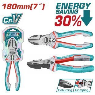 Бокорізи комбіновані 180 мм силові +30% Cr-V Industrial THT230706S TOTAL THT230706S фото