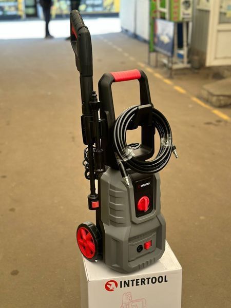 Мийка високого тиску 1600Вт, 6-7 л/хв, 90-130бар, шланг 5м, INTERTOOL DT-1514 DT-1514 фото