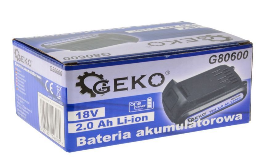 Акумулятор літій-іонний 18 В, 2.0 Ач, G80600 GEKO G80600 фото