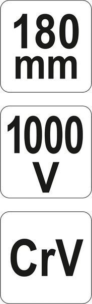 Плоскогубці комбіновані електромонтажні з ізоляцією 1000 V l= 180 мм, YT-21152 YATO YT-21152 фото