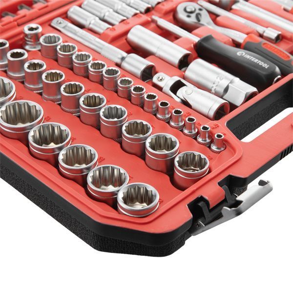 Набор инструментов 1/2" & 1/4" 110ед, 12-гр, INTERTOOL ET-9109 ET-9109 фото