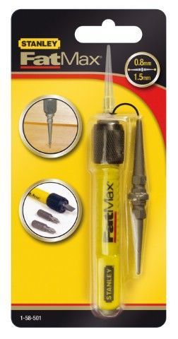 Добійник "FatMax Interchangeable Nail Set" переставни 2-стор. наконечник ?= 0,8>1,6 мм, L= 76 мм, 1-58-501 STANLEY 1-58-501 фото
