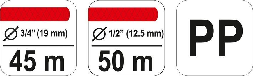 Катушка для шланга на колесах, &Oslash;-1/2 "▬50 м &Oslash;-3/4" ▬45 м, YT-99852 YATO YT-99852 фото