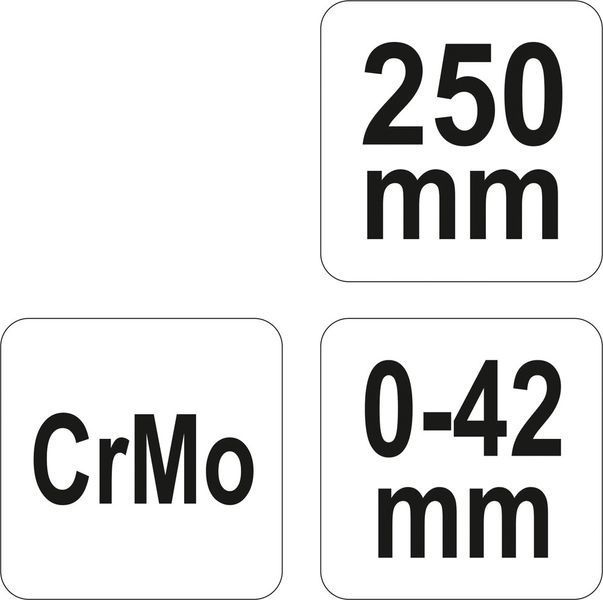 Кліщі затискні Cr-Mo, L= 250 мм, Ra= 0-42 мм, YT-2473 YATO YT-2473 фото