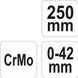 Кліщі затискні Cr-Mo, L= 250 мм, Ra= 0-42 мм, YT-2473 YATO YT-2473 фото 2
